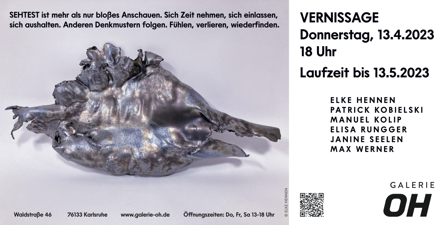 Ausstellung Sehtest, Galerie OH, Karlsruhe